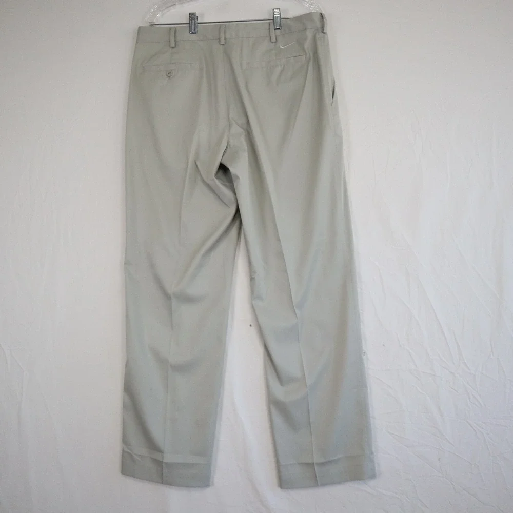 Nike Golf Pants Mens 34x32‎ Dri-Fit Performance Chino Stretch Flat Front Beige